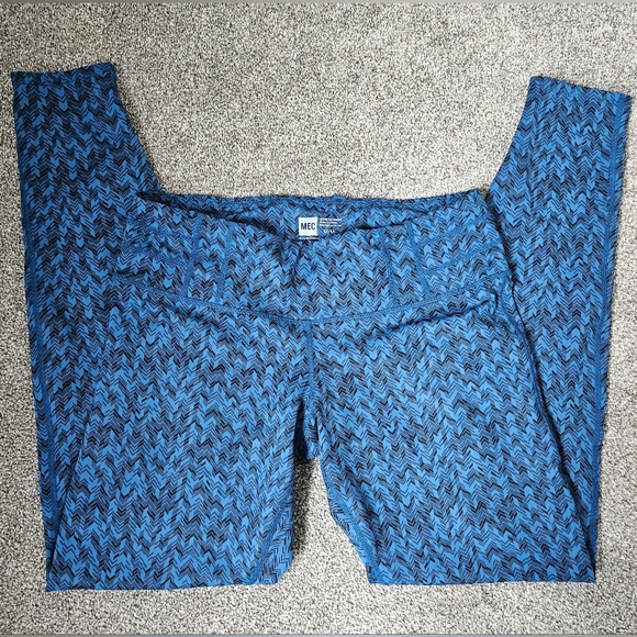 MEC Pants - MEC running tights M blue chevron